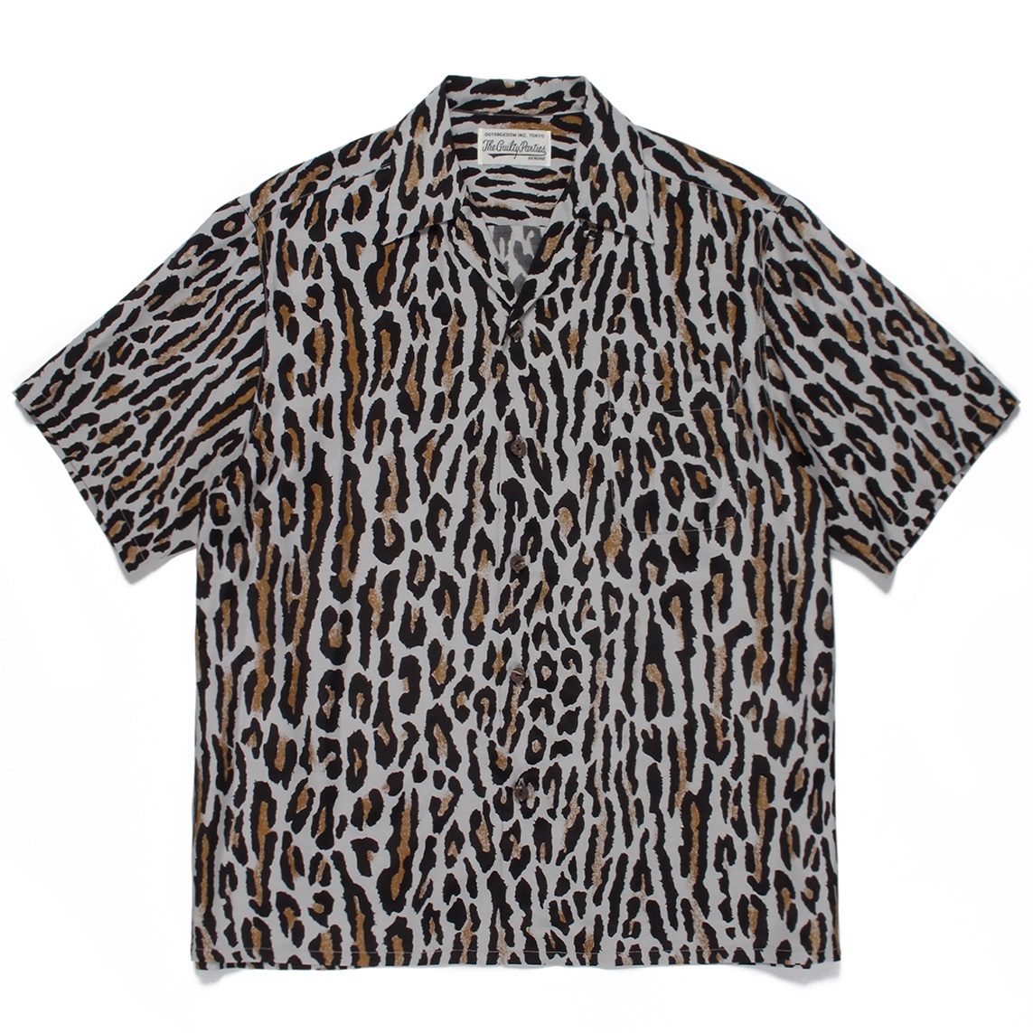 WACKO MARIA/LEOPARD HAWAIIAN SHIRT S/S（グレー）［レオパード ...