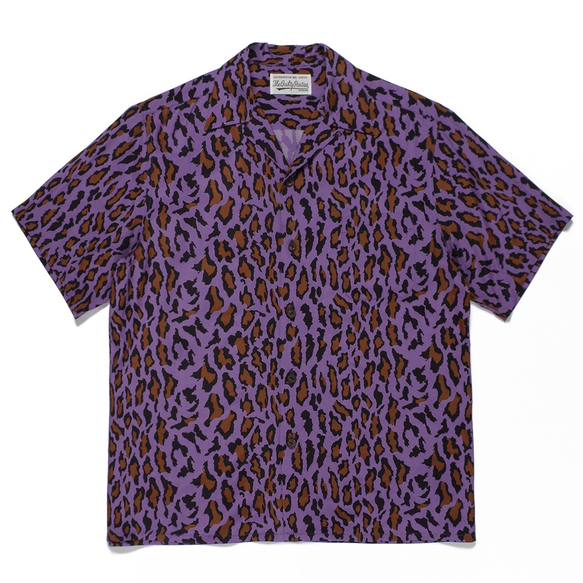 画像: WACKO MARIA/LEOPARD HAWAIIAN SHIRT S/S（パープル）［レオパードハワイアンシャツ-22春夏］