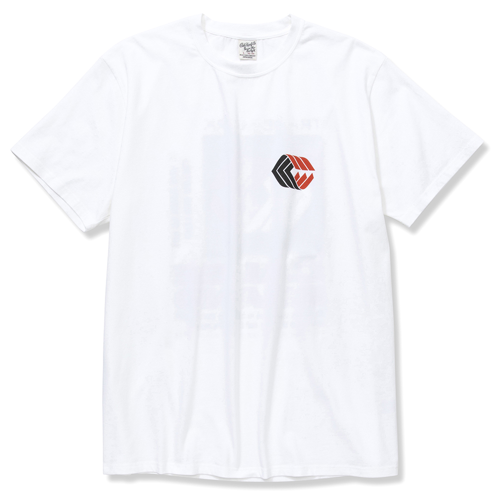 画像: CALEE/Stretch trade mark logo t-shirt（ホワイト） 【40%OFF】［プリントT-22春夏］