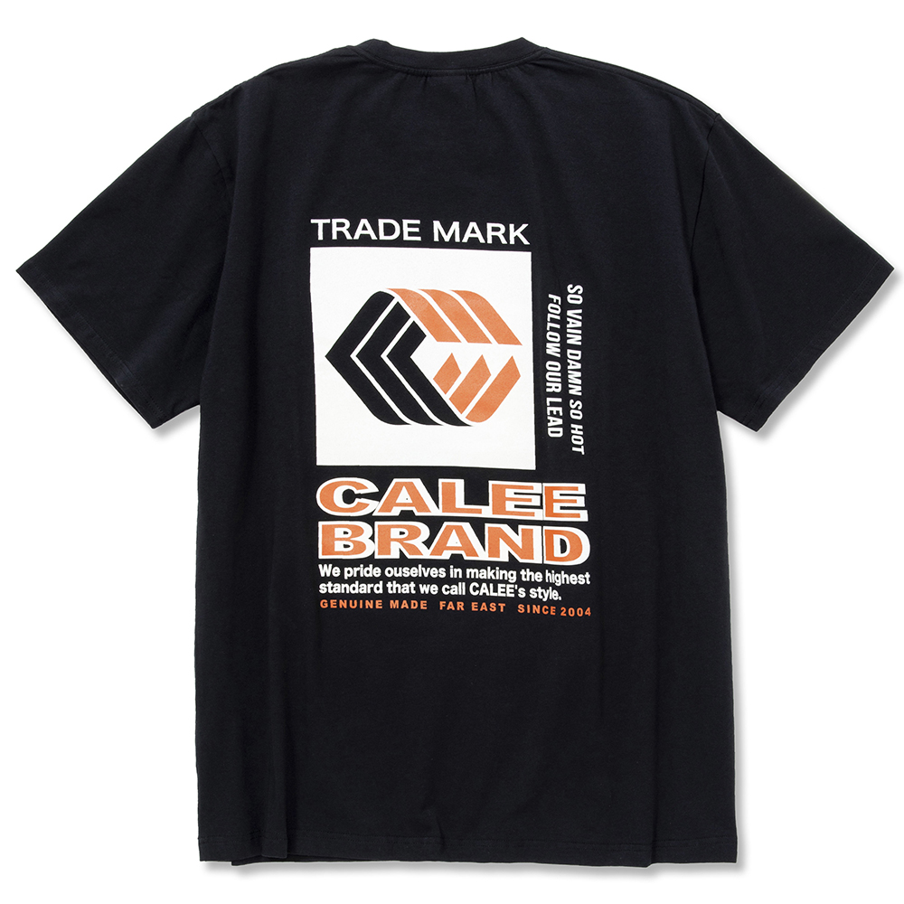 画像: CALEE/Stretch trade mark logo t-shirt（ブラック） 【60%OFF】［プリントT-22春夏］