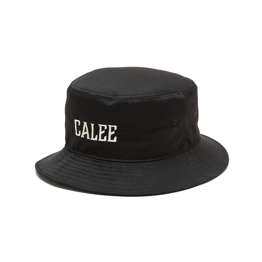 CALEE/Twill calee logo bucket hat（ブラック/ホワイト