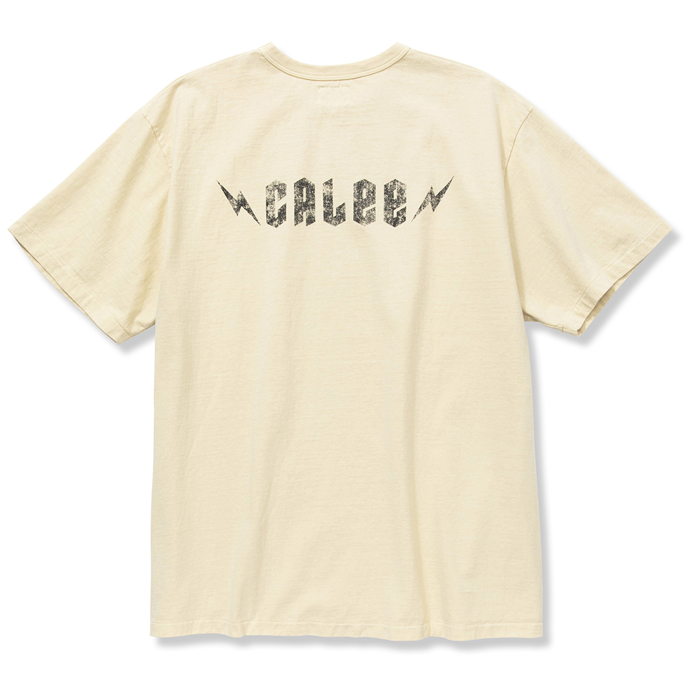画像: CALEE/Binder neck unavoidable vintage t-shirt（ベージュ）［プリントT-22春夏］