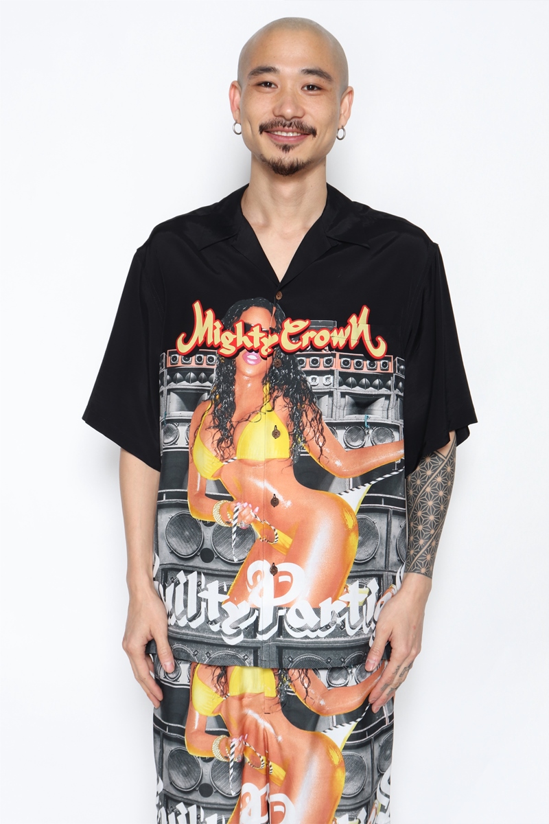 画像: WACKO MARIA/MIGHTY CROWN / HAWAIIAN SHIRT S/S（ワンカラー）［ハワイアンシャツ-22春夏］