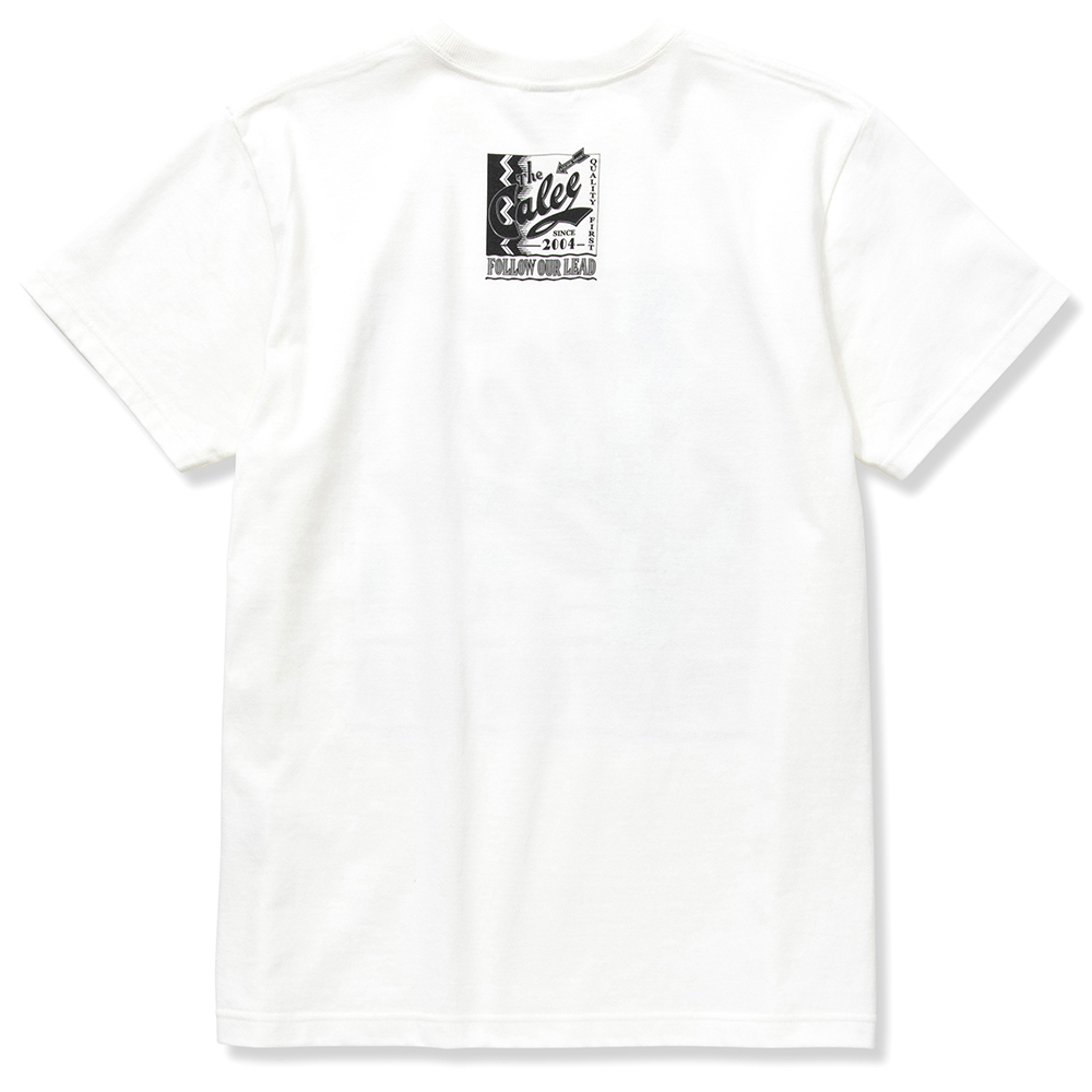 画像: CALEE/CALEE Sign board T-shirt（Naturally paint design）（ホワイト） 【60%OFF】［プリントT-22春夏］