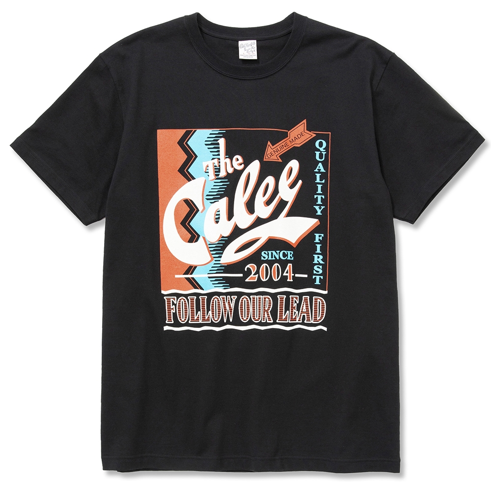 画像: CALEE/CALEE Sign board T-shirt（Naturally paint design）（ブラック）［プリントT-22春夏］