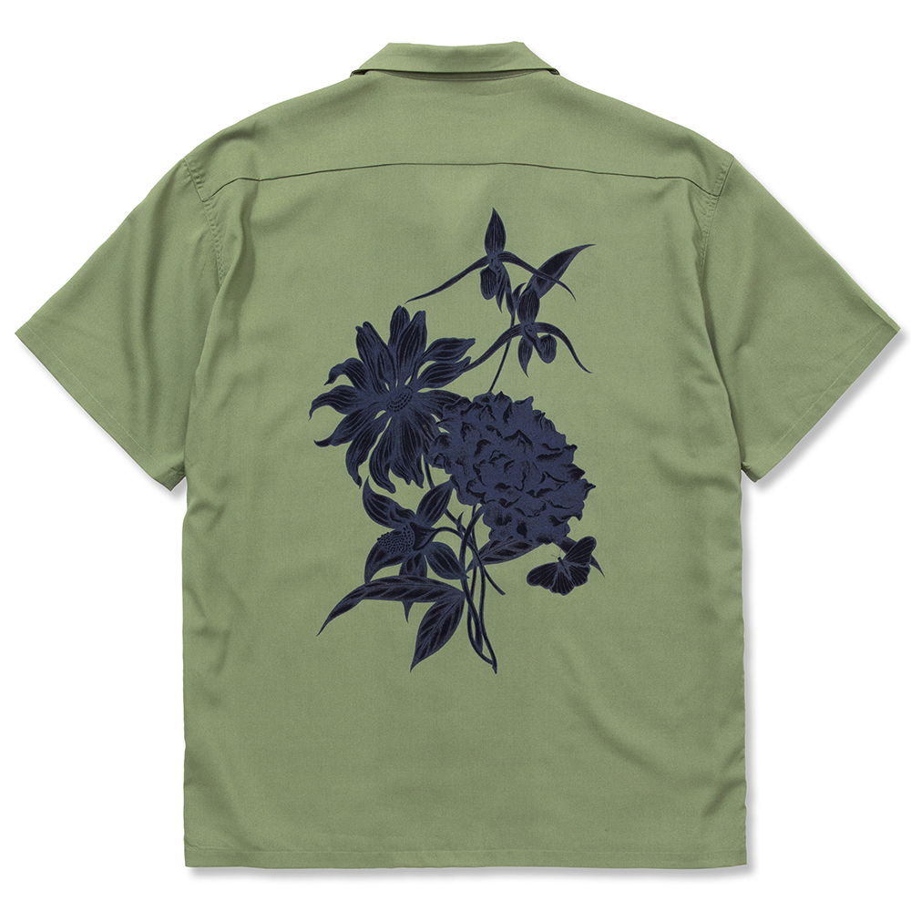 CALEE/×Miho Murakami Flower pattern S/S shirt（ティーグリーン