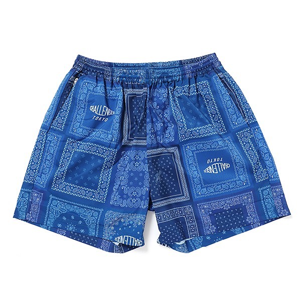 CHALLENGER/BANDANA SHORTS（ネイビー）［バンダナショーツ-22春夏