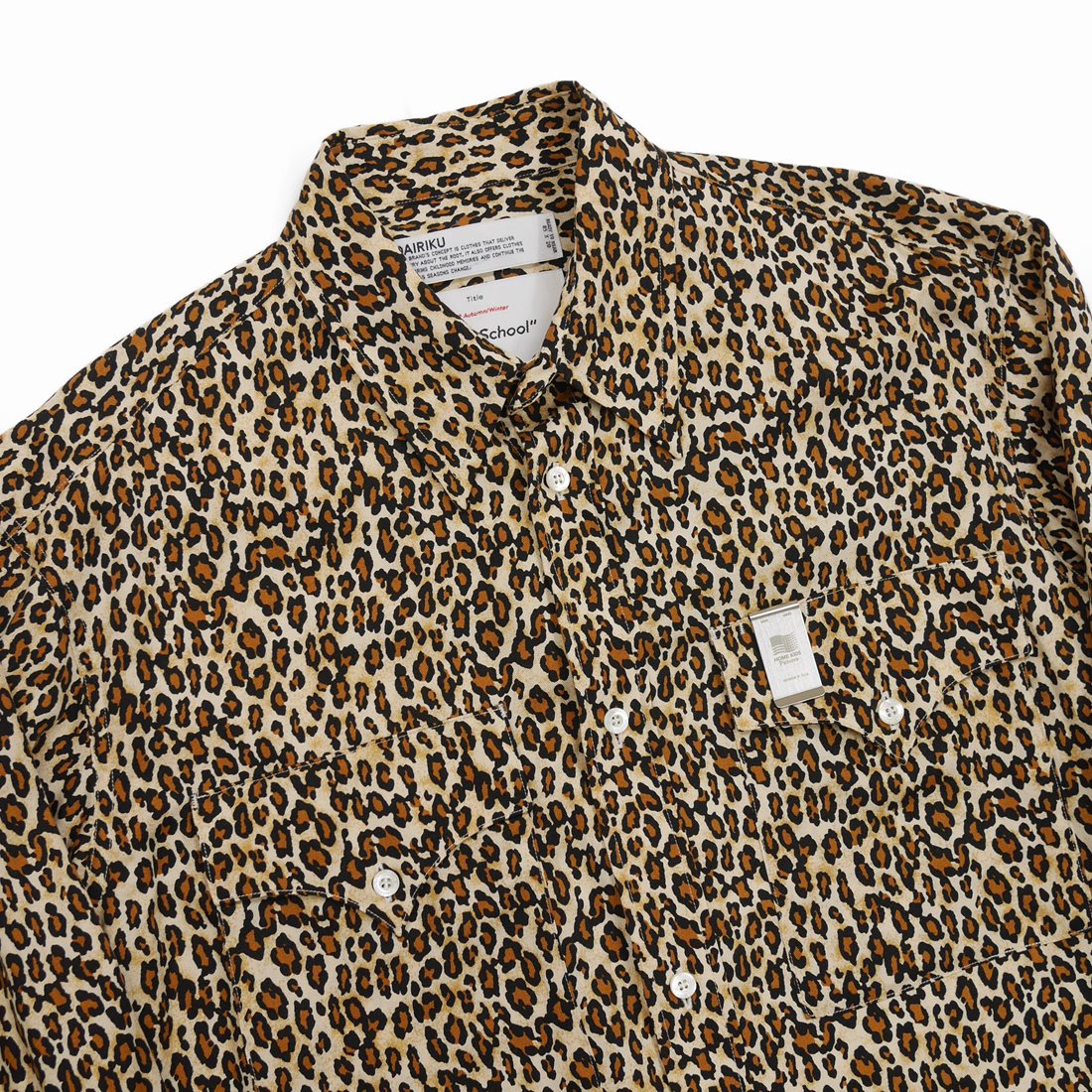 画像: DAIRIKU/"Chimpira" Leopard Western Shirt（Yellow Leopard）［レオパードウエスタンシャツ-22秋冬］