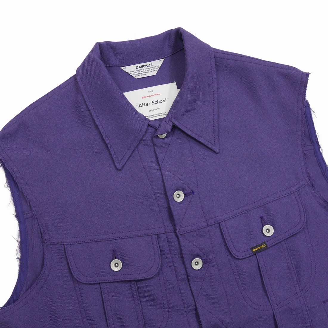 画像: DAIRIKU/"Regular" Polyester Vest（Purple） 【50%OFF】［ポリエステルベスト-22秋冬］