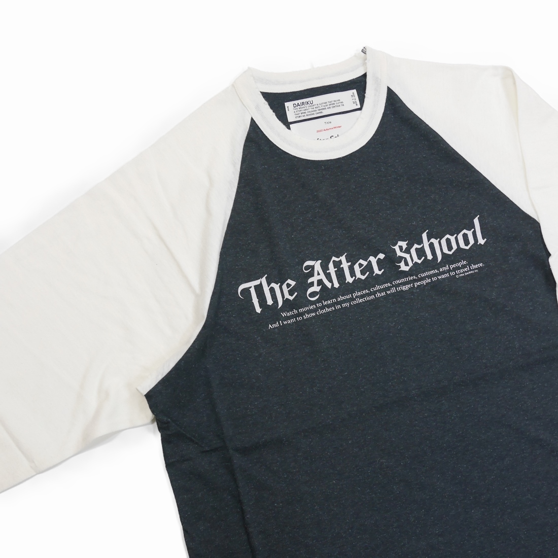 画像: DAIRIKU/"The After School" Tour Raglan Tee（Black&White）［ラグラン7分袖T-22秋冬］