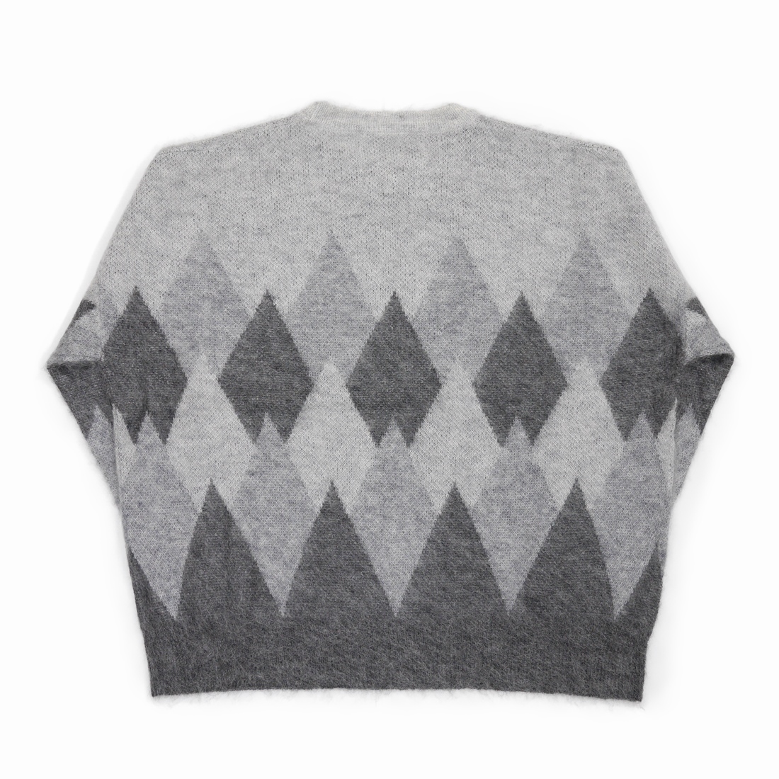 画像: DAIRIKU/Argyle Mohair Pullover Knit（Fether Grey） 【30%OFF】［アーガイルモヘアニット-22秋冬］