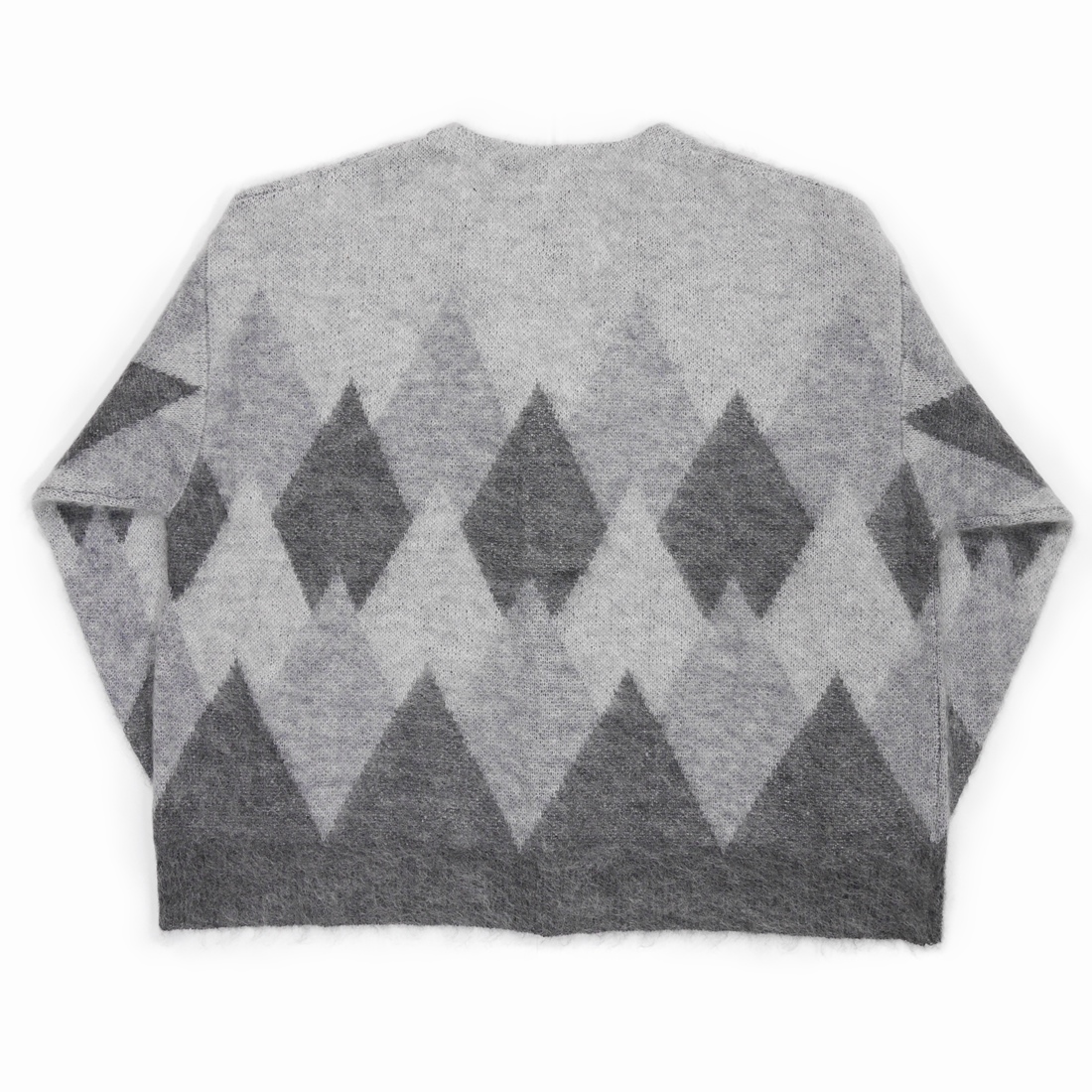 画像: DAIRIKU/Argyle Mohair Knit Cardigan（Fether Grey） 【50%OFF】［アーガイルモヘアカーディガン-22秋冬］