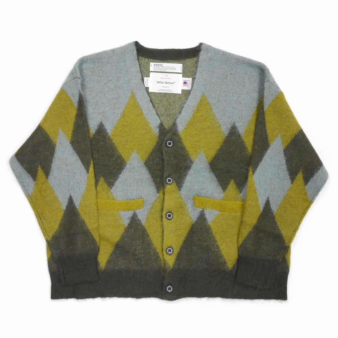 DAIRIKU/Argyle Mohair Knit Cardigan（Mint Green） 【30%OFF