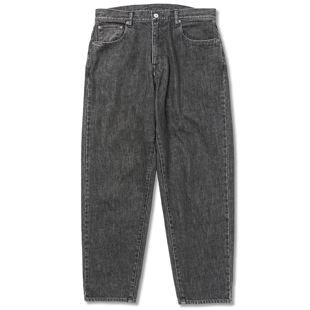 CALEE/Vintage reproduct wide silhouette denim pants -used black