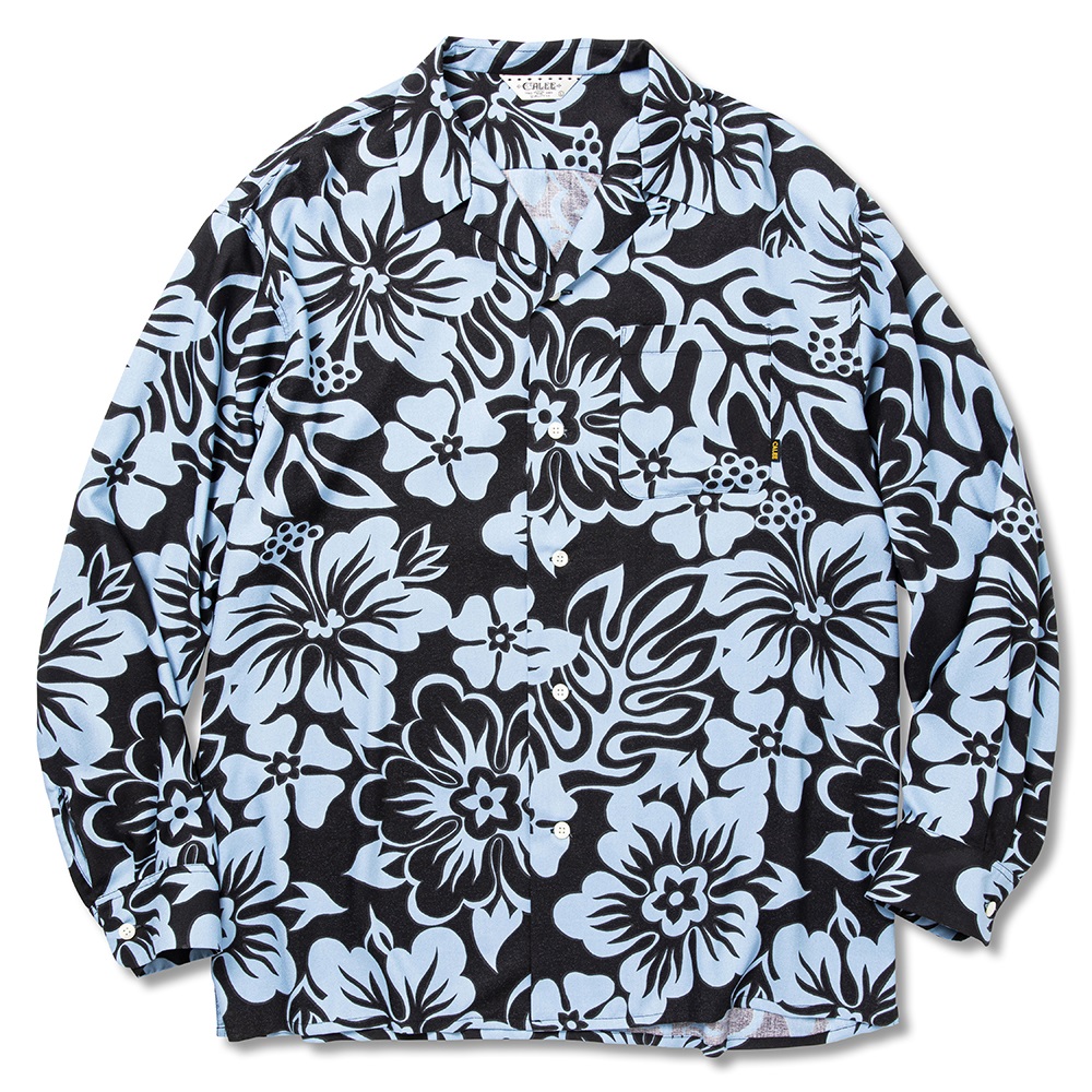 画像: CALEE/Allover flower pattern R/P shirt（Black） 【70%OFF】［フラワーパターンシャツ-22秋冬］