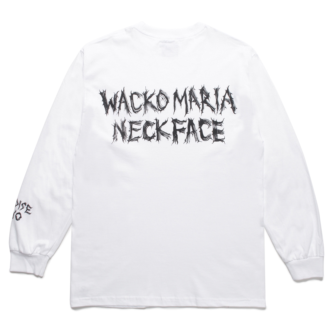 画像: WACKO MARIA/NECKFACE / CREW NECK LONG SLEEVE T-SHIRT（WHITE）［プリント長袖T-22秋冬］