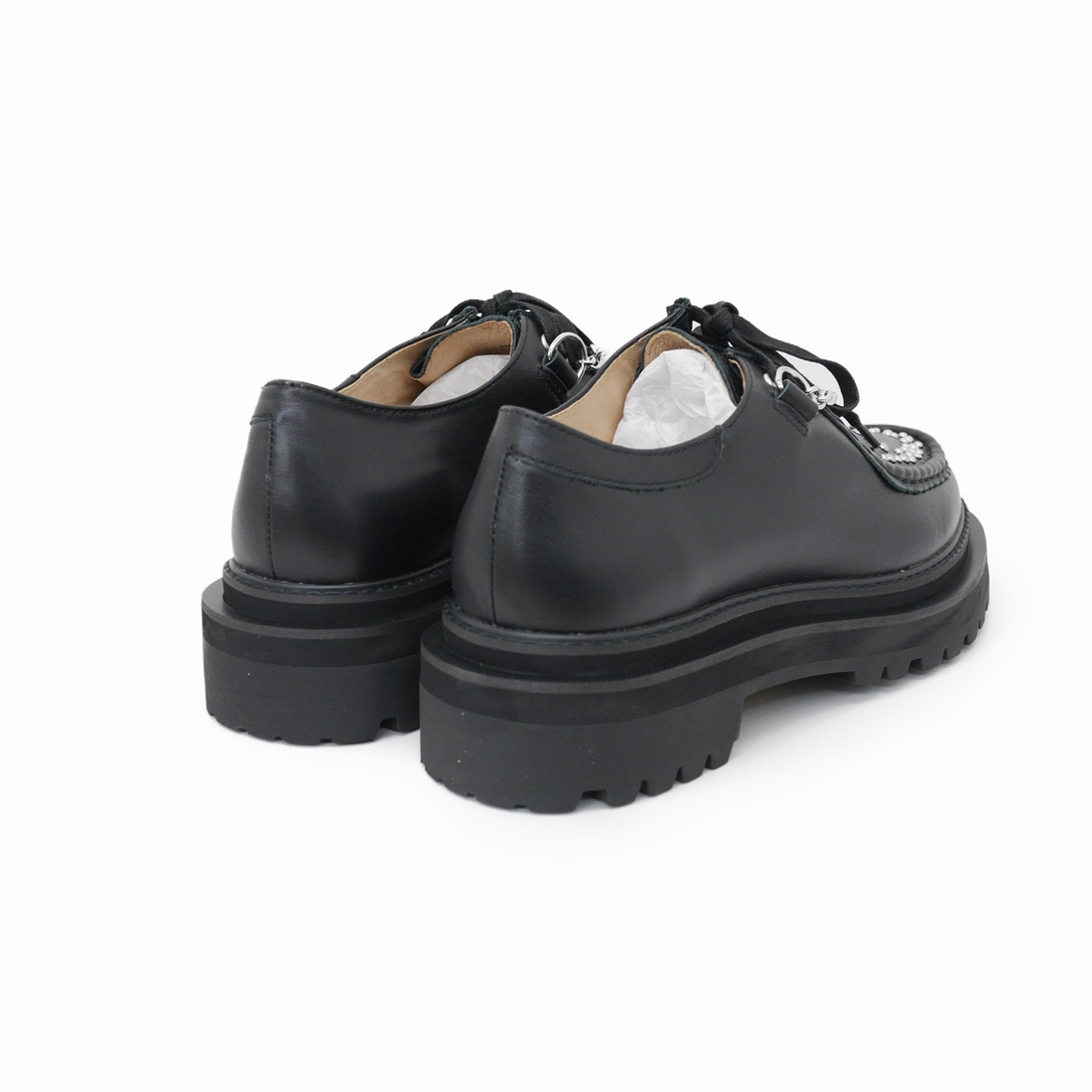 画像: DAIRIKU/"Leon" Studs Chain Leather Shoes（Black） 【30%OFF】［スタッズチェーンレザーシューズ-22秋冬］