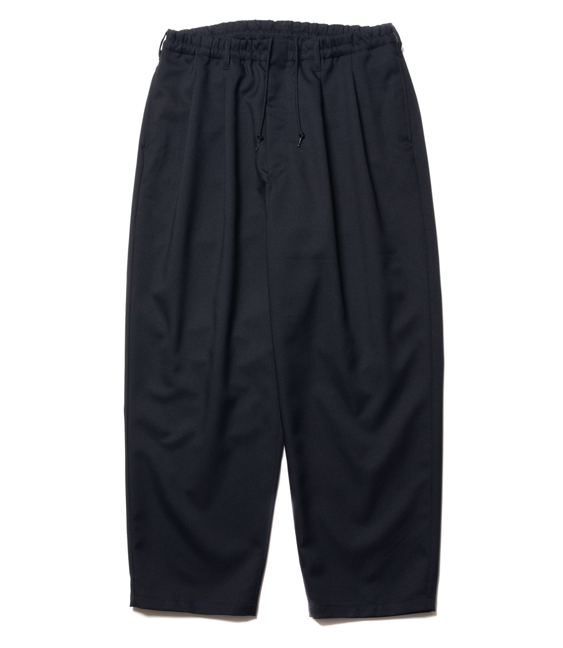 画像: COOTIE PRODUCTIONS/Polyester Twill 2 Tuck Easy Pants（Black）［ポリエステルツイル2タックイージーパンツ-22秋冬］