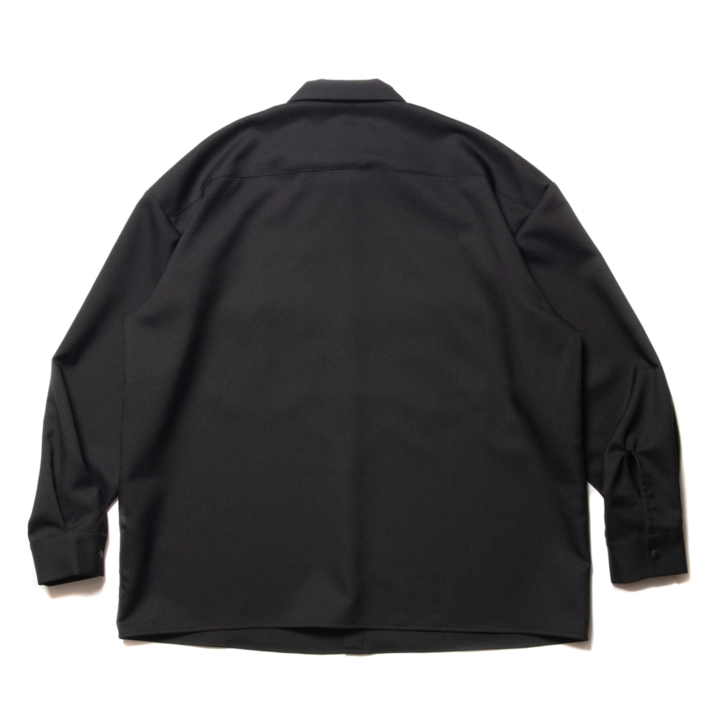 画像: COOTIE PRODUCTIONS/Polyester Twill Work L/S Shirt（Black）［ポリエステルツイルワークシャツ-22秋冬］