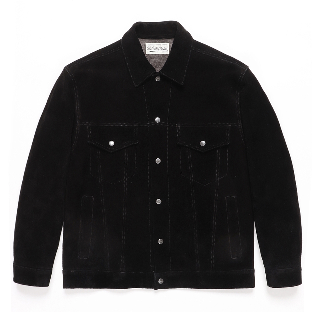 画像: WACKO MARIA/SUEDE LEATHER TRUCKER JACKET（BLACK）［スウェードレザートラッカーJKT-22秋冬］