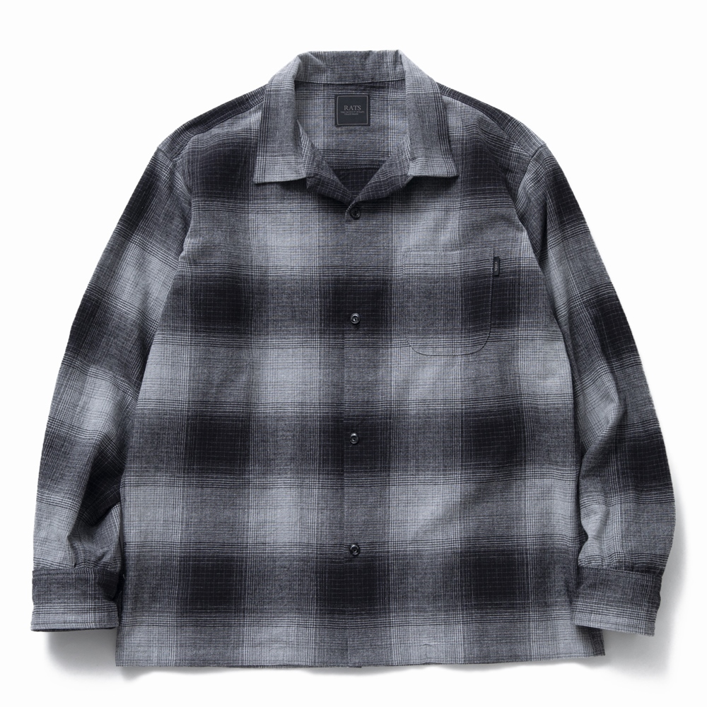 画像: RATS/COTTON OMBRE CHECK SHIRT（GRAY）［オンブレチェックシャツ-22秋冬］