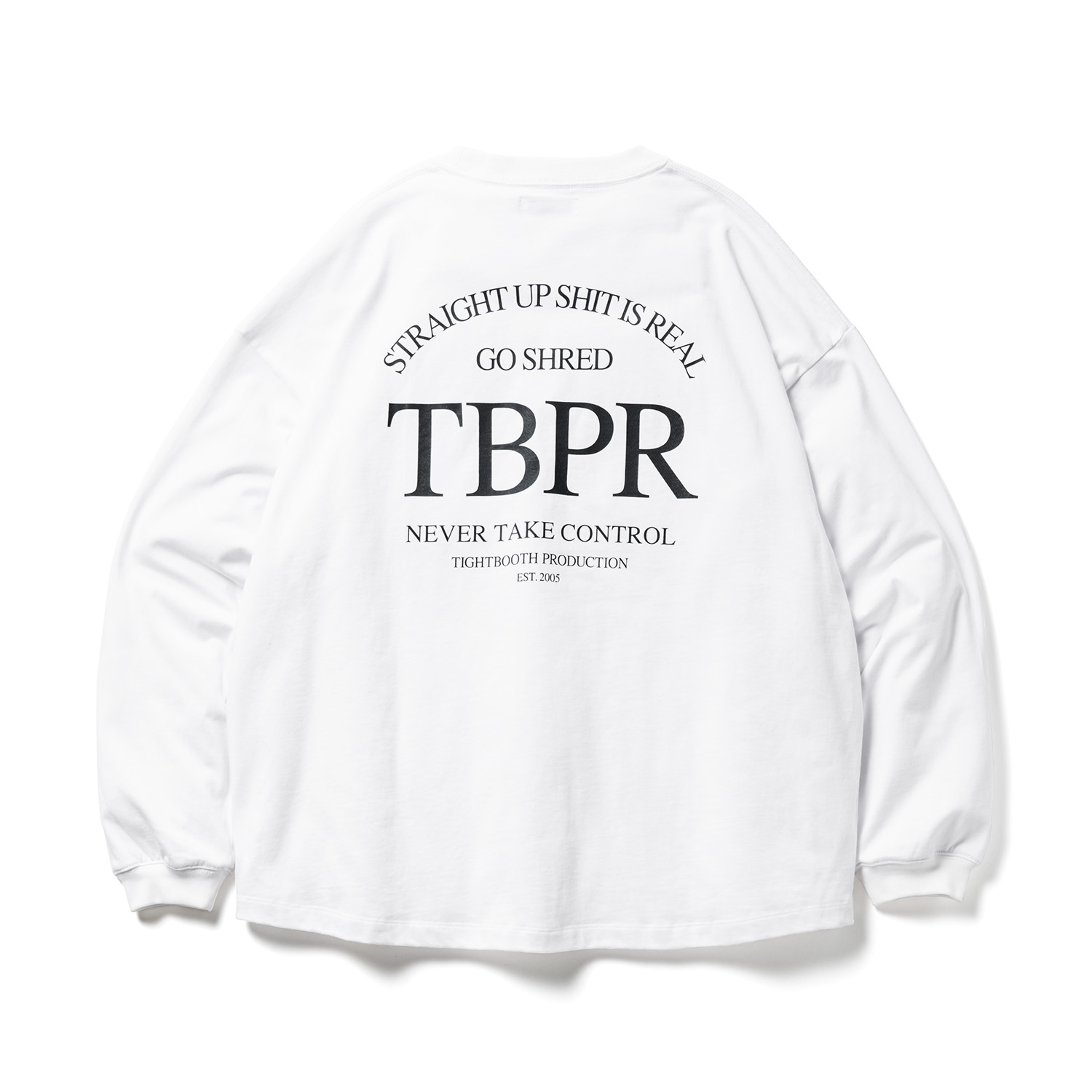 TIGHTBOOTH/STRAIGHT UP L/S T-SHIRT（White）［プリント長袖ポケT-22