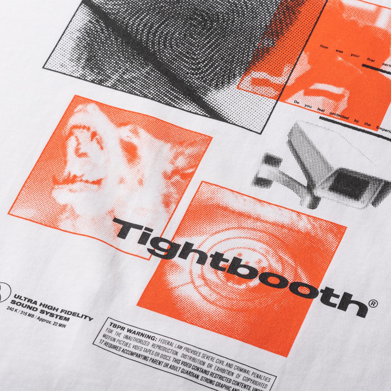 画像: TIGHTBOOTH/WARNING T-SHIRT（White） 【30%OFF】［プリントT-22秋冬］