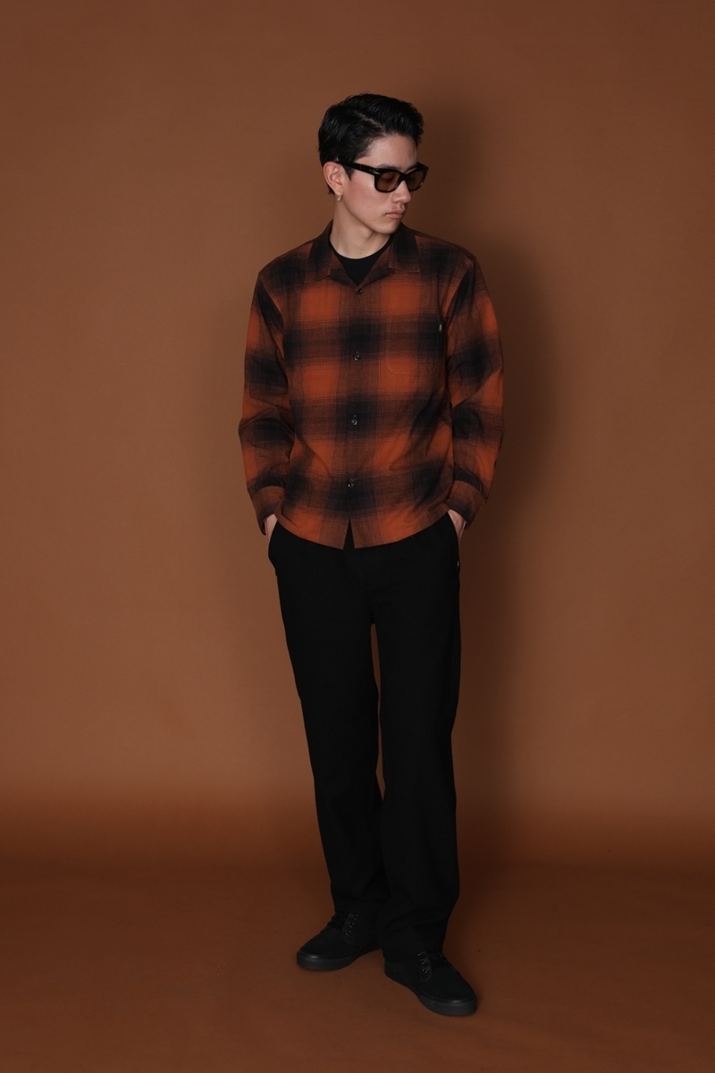 RATS/COTTON OMBRE CHECK SHIRT（BROWN）［オンブレチェックシャツ-22
