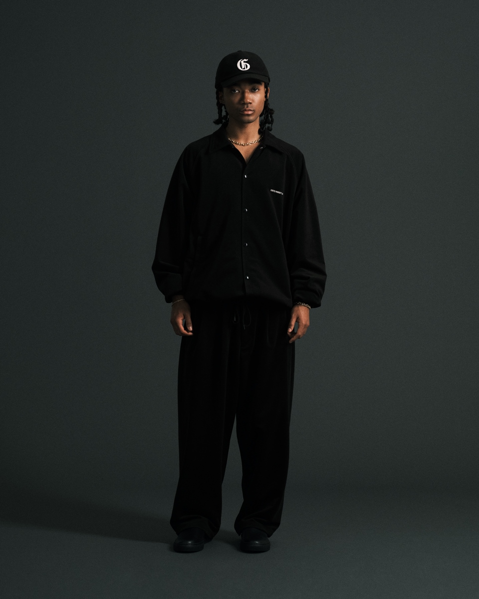 画像: COOTIE PRODUCTIONS/Polyester Corduroy Coach Jacket（Black）［ポリエステルコーデュロイコーチJKT-22秋冬］