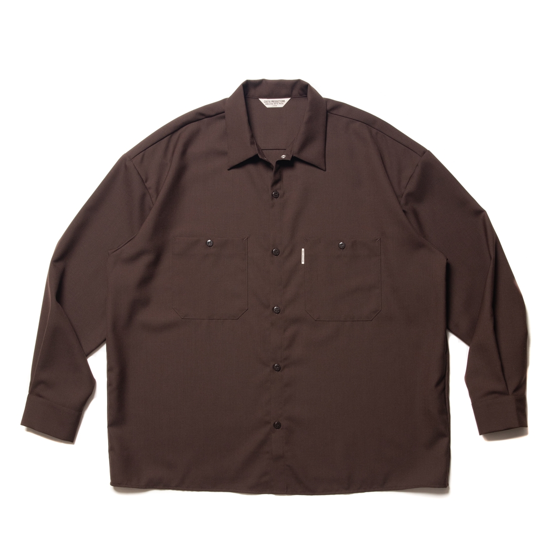 COOTIE PRODUCTIONS/T/W Work L/S Shirt（Brown）［T/Wワークシャツ-22 