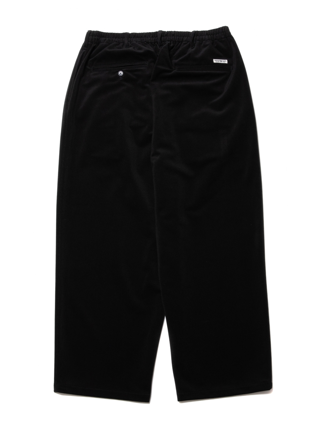 画像: COOTIE PRODUCTIONS/Polyester Corduroy 2 Tuck Easy Pants（Black）［ポリエステルコーデュロイ2タックイージーパンツ-22秋冬］