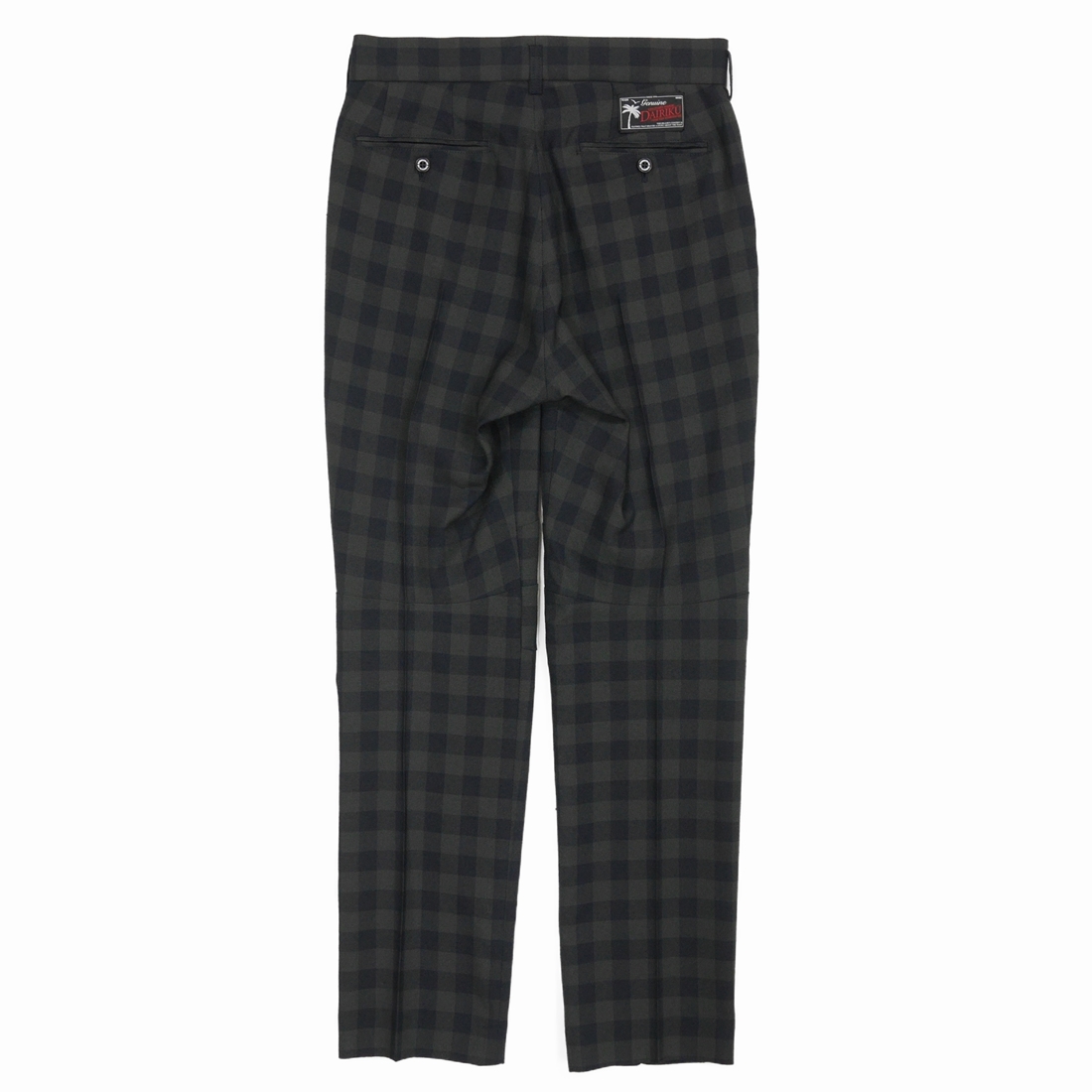 画像: DAIRIKU/Biker Check Deck Detail Slacks（Navy&Grey） 【50%OFF】［チェックスラックス-22秋冬］