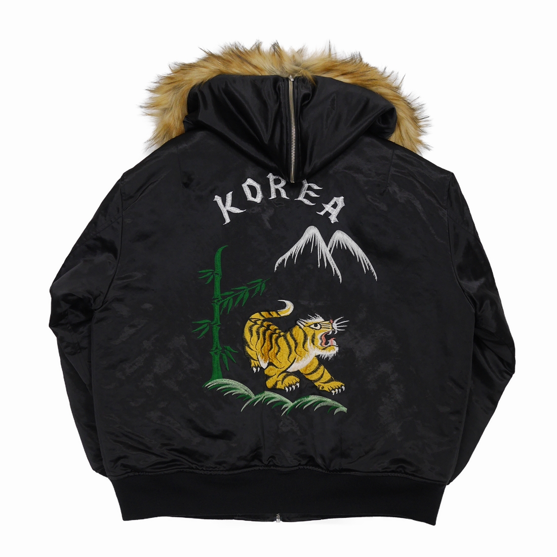 DAIRIKU/KOREAN Jacket with Fur Hoodie（Black） 【30%OFF 