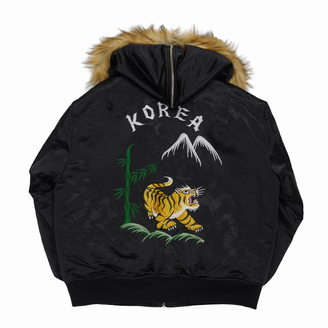 画像: DAIRIKU/KOREAN Jacket with Fur Hoodie（Black） 【30%OFF】［コリアンJKT-22秋冬］