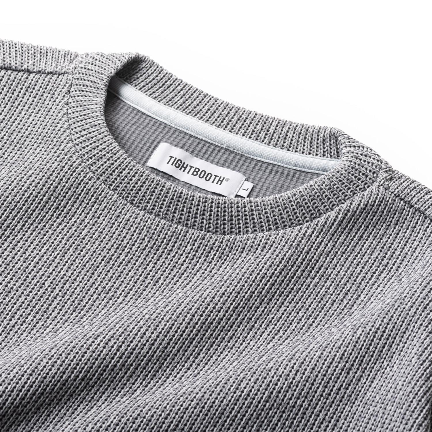 画像: TIGHTBOOTH/WAFFLE CREW KNIT（Heather Gray） 【30%OFF】［ワッフルクルーニット-22秋冬］