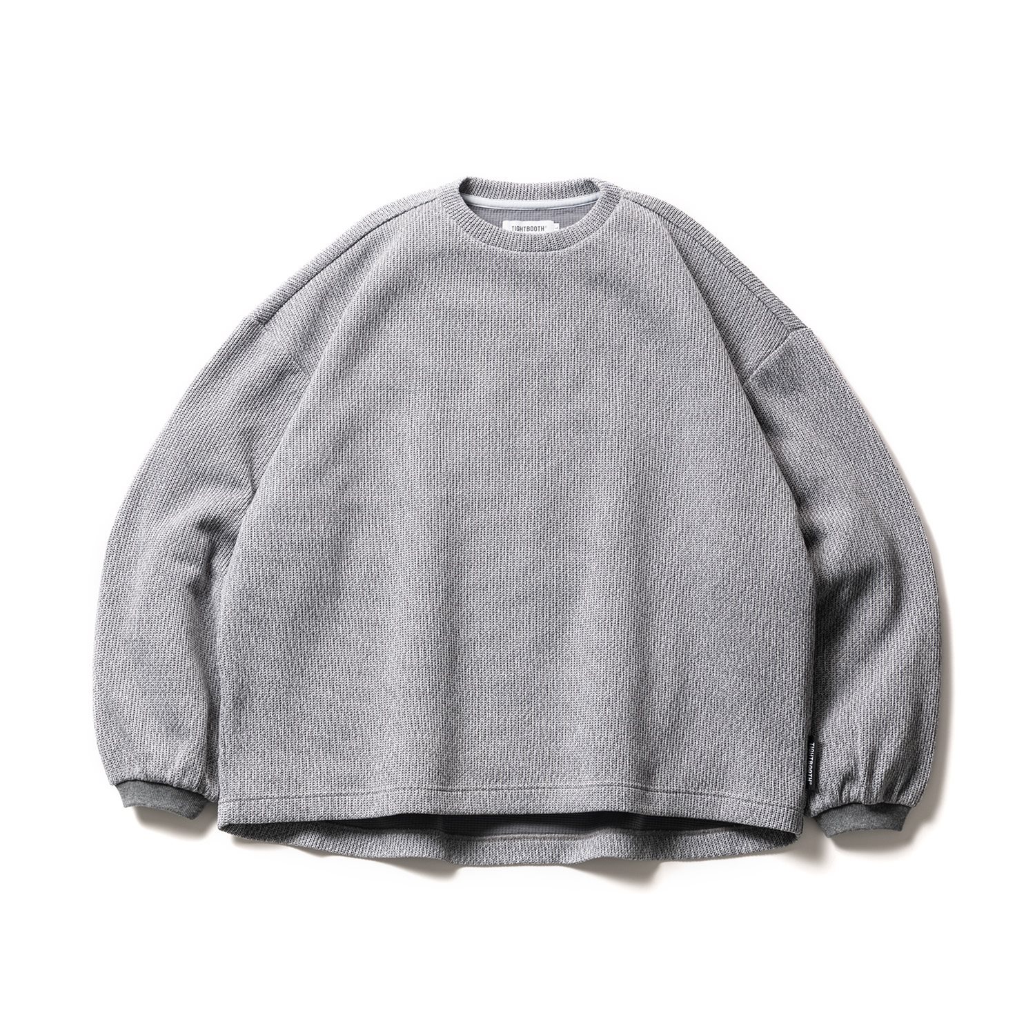 TIGHTBOOTH/WAFFLE CREW KNIT（Heather Gray） 【30%OFF】［ワッフル