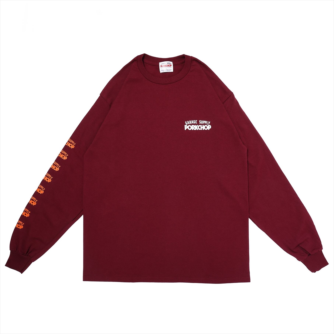 画像: PORKCHOP/CRUSHER L/S TEE（MAROON）［プリント長袖T-22秋冬］