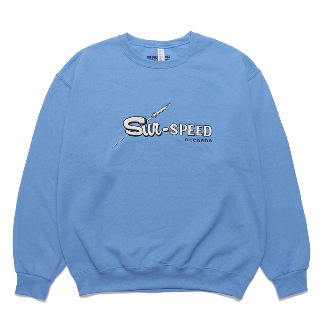 WACKO MARIA/SWEAT SHIRT（BLUE）［クルーネックスウェット-22秋冬