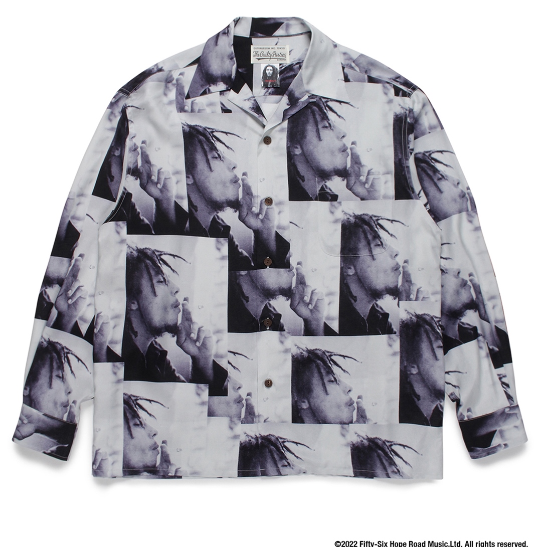 WACKO MARIA/BOB MARLEY / HAWAIIAN SHIRT L/S（GRAY）［ハワイアン ...