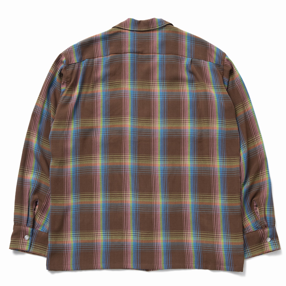 画像: RATS/RAYON CHECK SHIRT（BROWN CHECK） 【30%OFF】［レーヨンチェックシャツ-22秋冬］