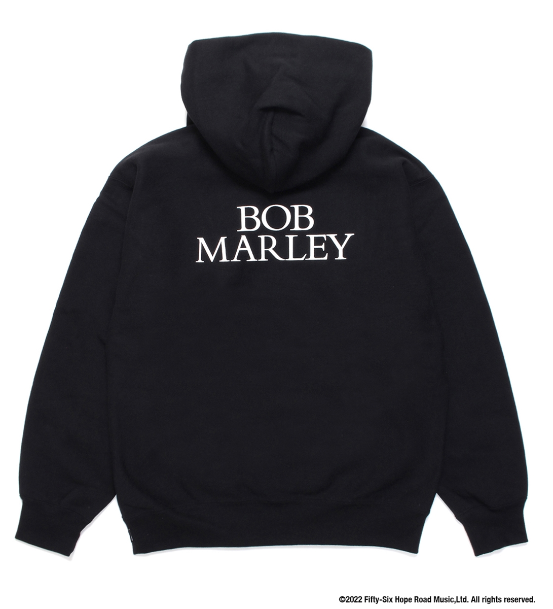 画像: WACKO MARIA/BOB MARLEY / HEAVY WEIGHT PULL OVER HOODED SWEAT SHIRT（BLACK）［プルオーバーパーカー-22秋冬］