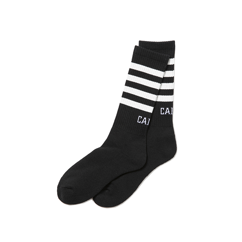 画像: CALEE/CALEE Logo line socks（Black）［ソックス-22秋冬］