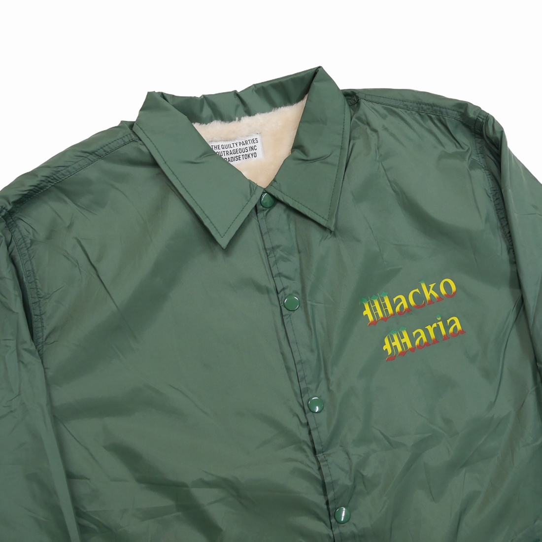 画像: WACKO MARIA/BOA COACH JACKET（GREEN）［ボアコーチJKT-22秋冬］