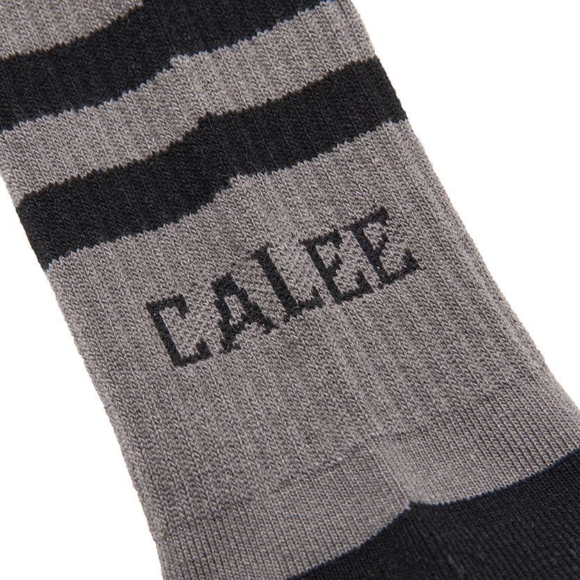 画像: CALEE/CALEE Logo line socks（Gray）［ソックス-22秋冬］