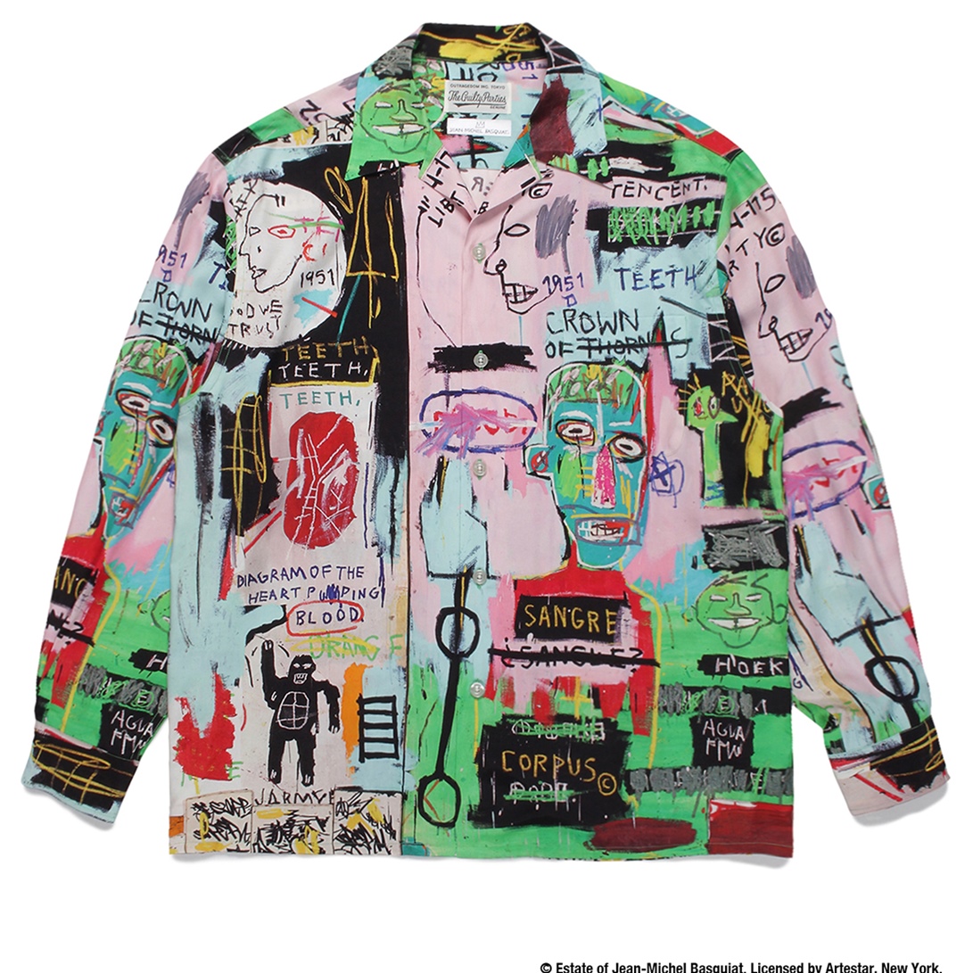 WACKO MARIA/JEAN-MICHEL BASQUIAT / HAWAIIAN SHIRT L/S（ONE 