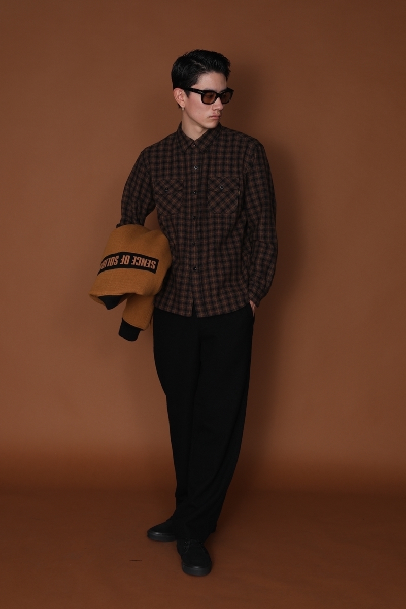 画像: RATS/AMUNDSEN CHECK SHIRT（BROWN）［アムンゼンチェックシャツ-22秋冬］