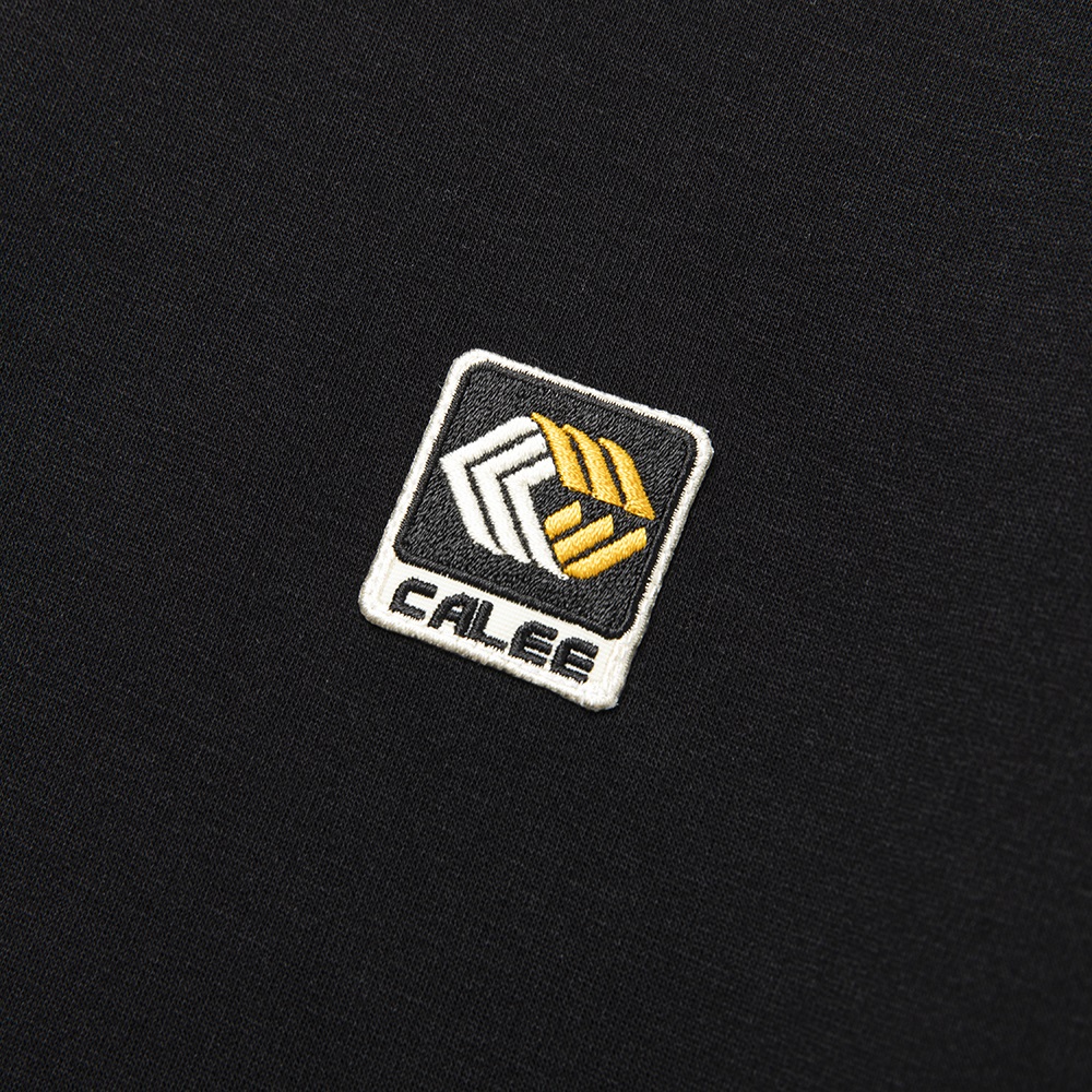 画像: CALEE/Bomber heat trade mark logo wappen crew neck sweat（Black） 【60%OFF】［ボンバーヒートクルーネックスウェット-22秋冬］