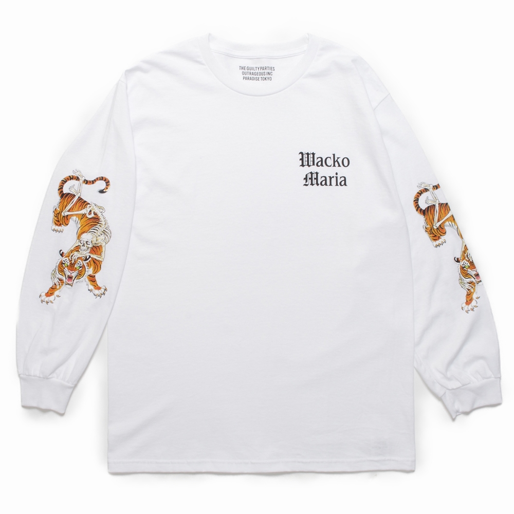 画像: WACKO MARIA/TIM LEHI / LONG SLEEVE T-SHIRT（WHITE）［プリント長袖T-22秋冬］