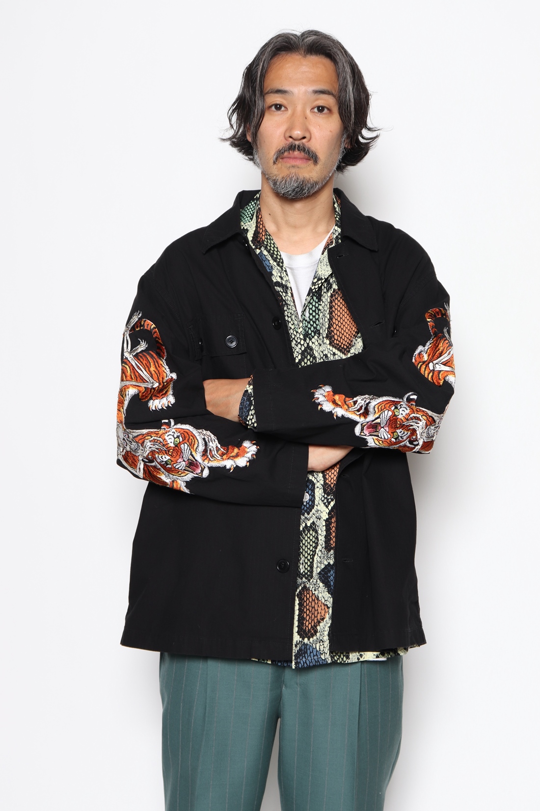 23 WACKO MARIA TIM LEHI ARMY SHIRT 黒 L