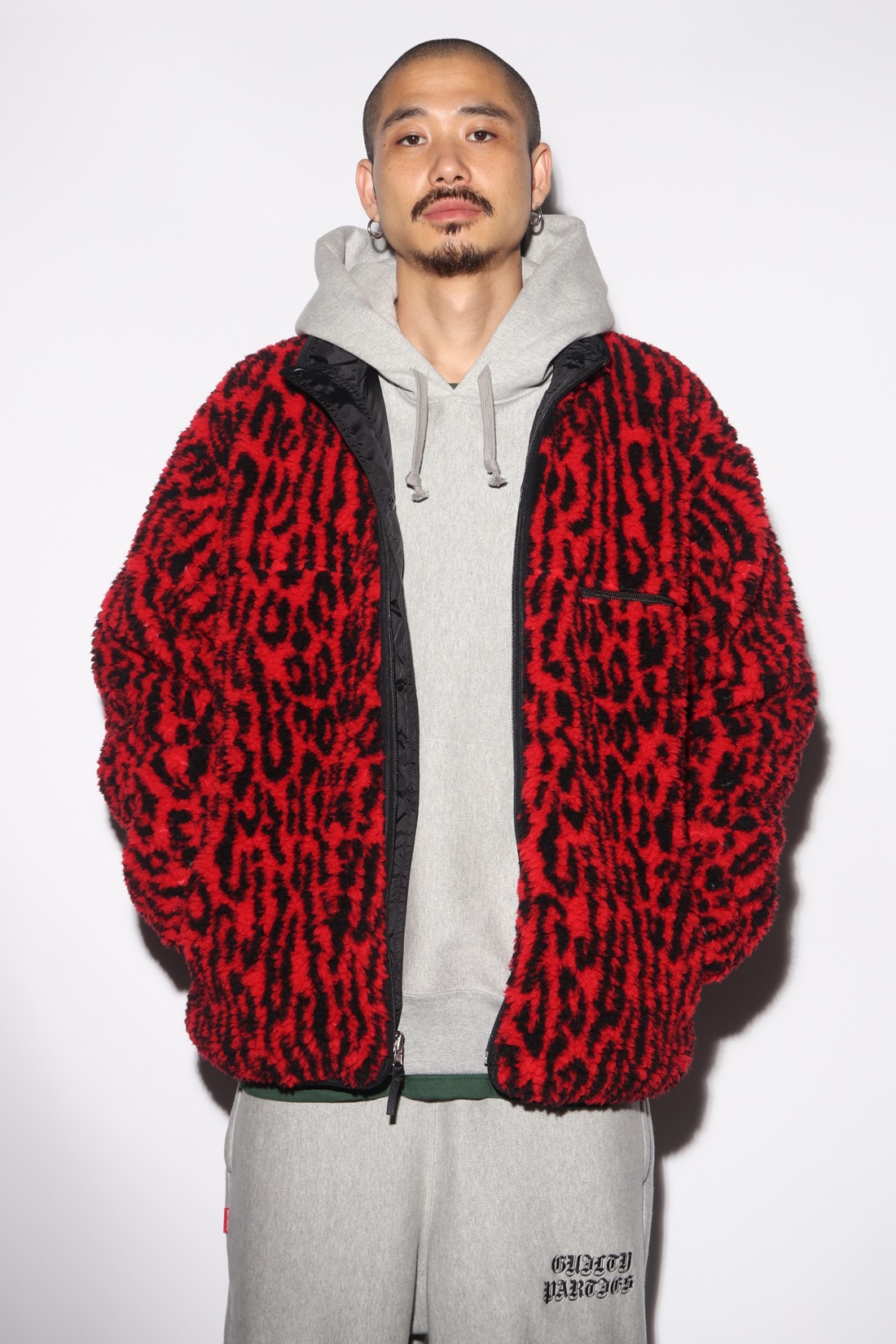 WACKO MARIA/REVERSIBLE BOA FLECE JACKET（RED）［リバーシブルボア 